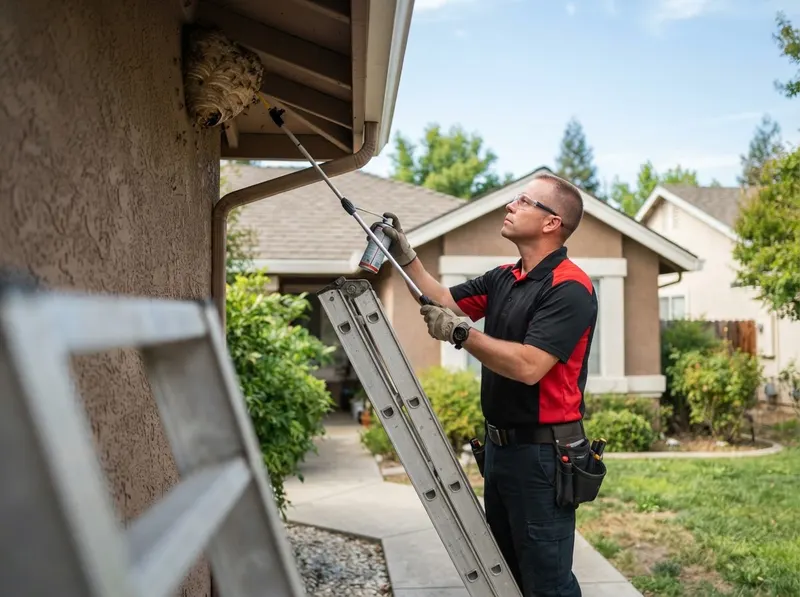 Stinging Insect Eave and Canopy Neutralization in Sacramento, CA